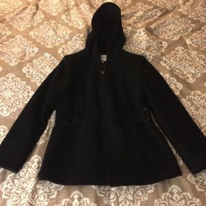 Croft & Barrow Black Wool Coat